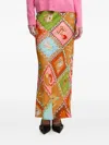 Never Fully Dressed Soller Dorris Patchwork-print Maxi Skirt In Multi