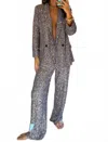 Never Fully Dressed Sophisticated Sequins Blazer In Grey In Multi