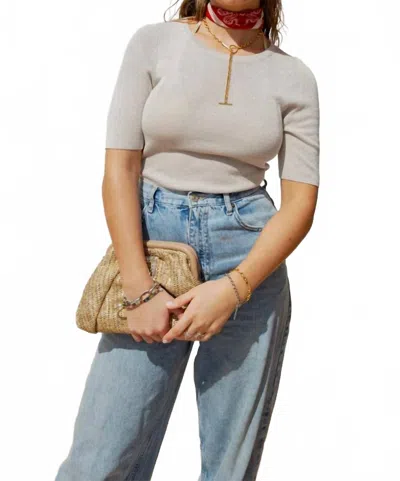 Never Fully Dressed Sparkle Top In Grey In Neutral