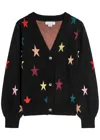 Never Fully Dressed Multi-color Star Knit Cardigan In Multi