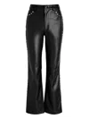 Never Fully Dressed Stud-embellished Faux Leather Trousers In Black