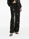 Never Fully Dressed Sun-print Trousers In Black