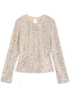 Never Fully Dressed Tia Sequin-embellished Tulle Top In Silver