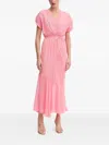 Never Fully Dressed Tie-detail Maxi Dress In Pink