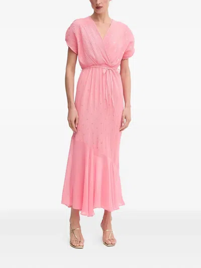 Never Fully Dressed Tie-detail Maxi Dress In Pink