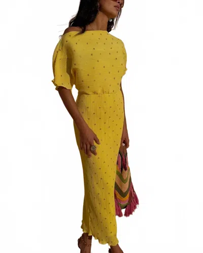 Never Fully Dressed Tilly Dress In Butter Yellow In Gold
