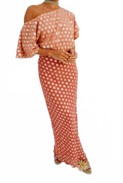 NEVER FULLY DRESSED TILLY MAXI DRESS IN PINK AND RED