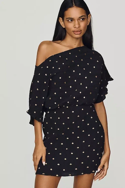 Never Fully Dressed Tilly Off-shoulder Mini Dress In Black