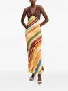 Never Fully Dressed V-neck Embellished Maxi Dress In Multi