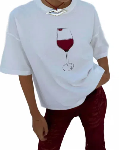 Never Fully Dressed Vino Short Sleeve Top In White