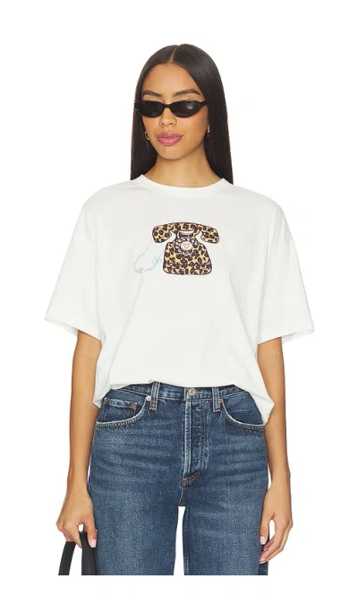 Never Fully Dressed White Call Me Boxy T-shirt