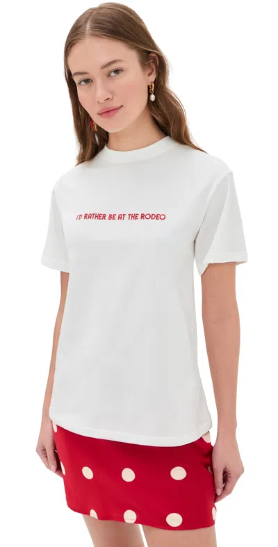 NEVER FULLY DRESSED WHITE RODEO T-SHIRT WHITE