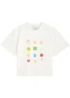 Never Fully Dressed White Shell Ioana Stretch-cotton T-shirt