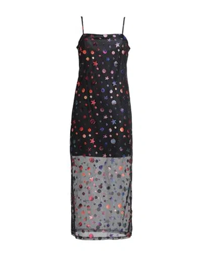 Never Fully Dressed Woman Maxi Dress Black Size 12 Polyester, Viscose