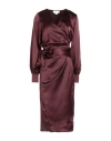 Never Fully Dressed Woman Midi Dress Cocoa Size 12 Polyester In Brown
