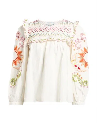 Never Fully Dressed Woman Top White Size 6 Cotton In Multi