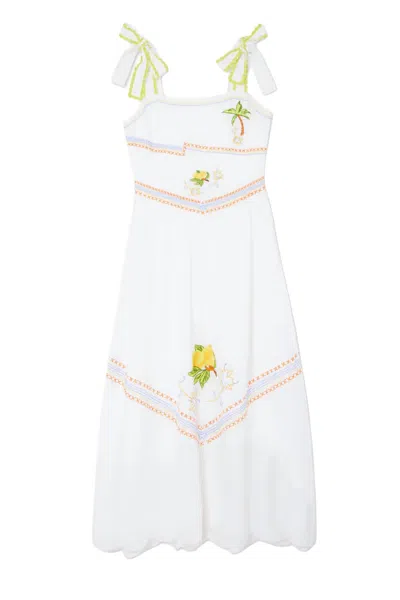 Never Fully Dressed Women's Corfu Midi Dress In White