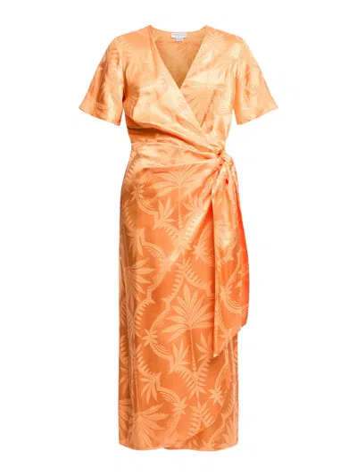 Never Fully Dressed Women's Palm Vienna Dress In Orange
