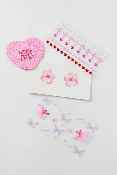 Never Have I Ever Face Adornments Rhinestone Gem Set In Rose At Urban Outfitters