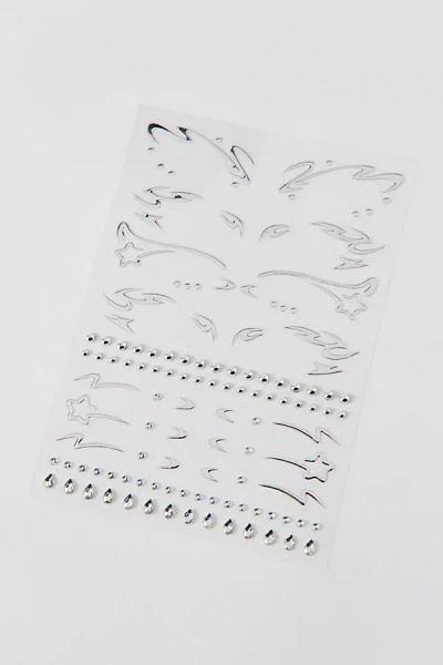 Never Have I Ever Face Adornments Rhinestone Gem Set In Silver At Urban Outfitters