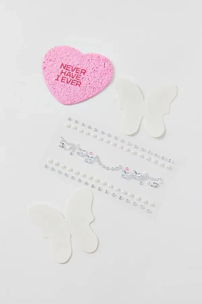 Never Have I Ever Face Adornments Rhinestone Gem Set In White At Urban Outfitters