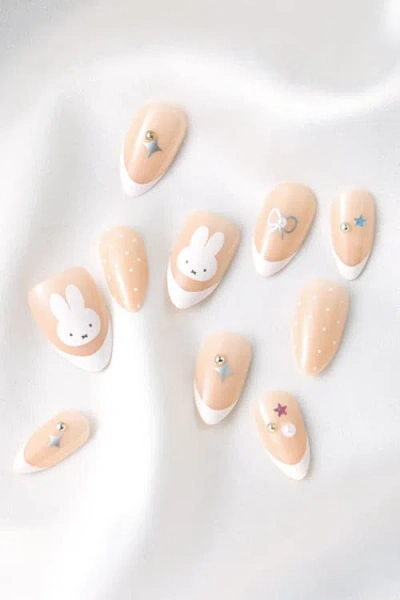 Never Have I Ever Fruity Miffy Almond Press On Nails In Beige