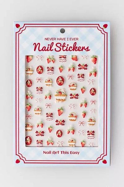 Never Have I Ever Nail Stickers In Blue