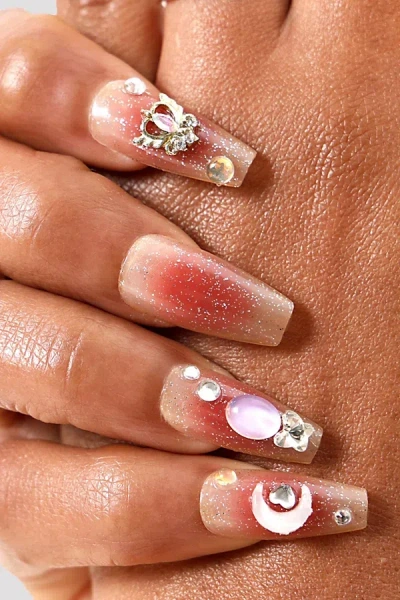 Never Have I Ever Press-on Faux Nail Set In Celestial Moon At Urban Outfitters