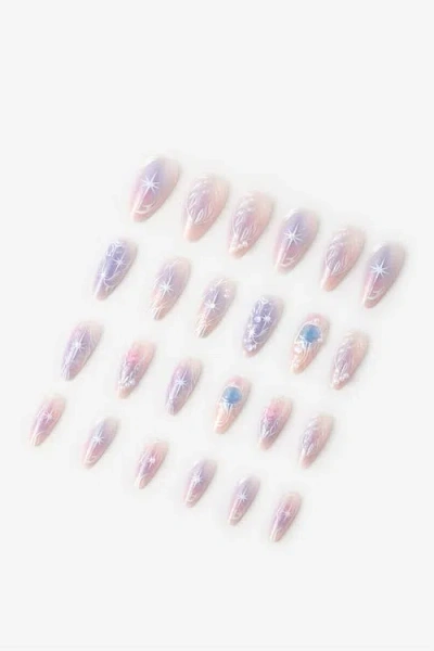 Never Have I Ever Rave Princess Almond Press On Nails In Purple