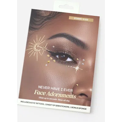 Never Have I Ever Starry Eyed Face Adornments In Metallic Gold
