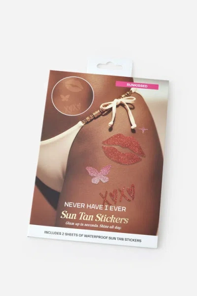 Never Have I Ever Sunkissed Sun Tan Stickers In Pink