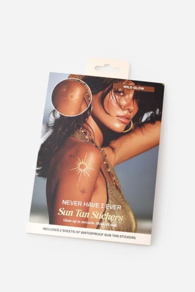 Never Have I Ever Wild Glow Sun Tan Stickers In Transparent