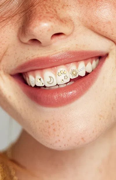 Never Have I Ever Women's Celestial Diy Tooth Gem Kit In Gold