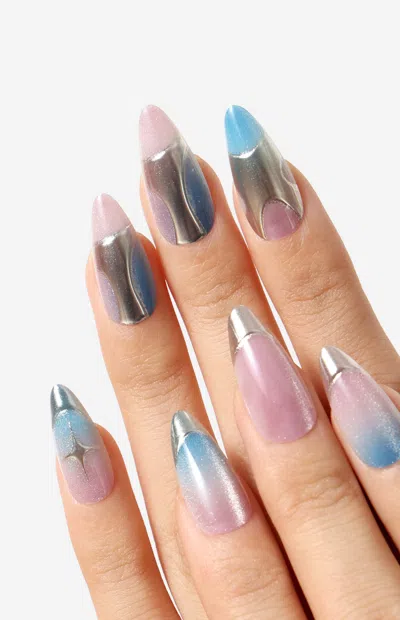 Never Have I Ever Women's Titanium Jelly Press-on Nails In Multi
