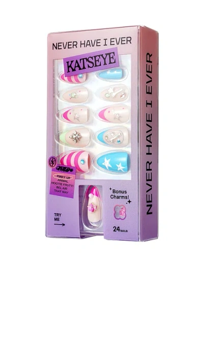 Never Have I Ever X Katseye Press-on Nails In Pinky Up