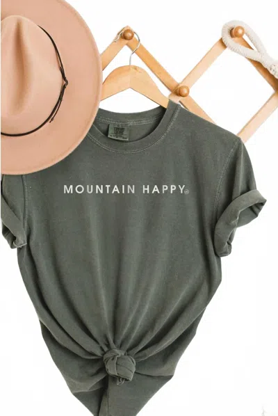 Never Lose Hope Inspirational Tee - Mountain Happy In Olive Green