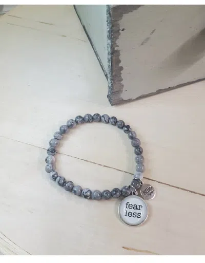 Never Lose Hope Women's Simple Sentiment Bracelet 7 In Fearless In Blue
