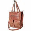 Never Mind Women's Premium Authentic Full Grain Leather Tote Bag In Brown In Brown