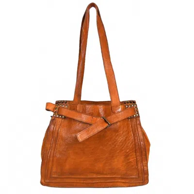 Never Mind Women's Western Satchel Bag In Tan In Multi