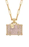 Nevernot 14kt Yellow Gold Travel Sapphire And Diamond Necklace