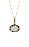 Nevernot Life In Colour Eye Pendant Necklace In Gold