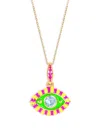 Nevernot 14k Yellow Gold Life In Colour Eye Pendant Necklace In Gold
