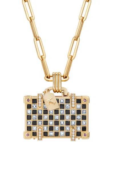 Nevernot 14k Yellow Gold 'night And Day' Large Suitcase