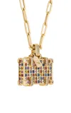 Nevernot 14k Yellow Gold The 'world Is Yours' Colourful Large Suitcase