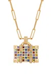 Nevernot 14k Yellow Gold 'the World Is Yours' Colourful Small Suitcase In Gold