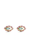 Nevernot 14kt Gold Life In Colour Stud Earrings In Blue