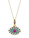 Nevernot 14kt Yellow Gold Life In Colour Topaz Necklace In Gold