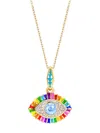 Nevernot 14kt Yellow Gold Rainbow Diamond And Topaz Necklace In Gold