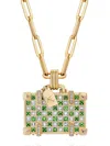 Nevernot 14kt Yellow Gold Travel Multi-stone Necklace In Gold
