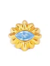 Nevernot 18k Yellow Gold Show And Tell Blue Topaz Ring In Multi